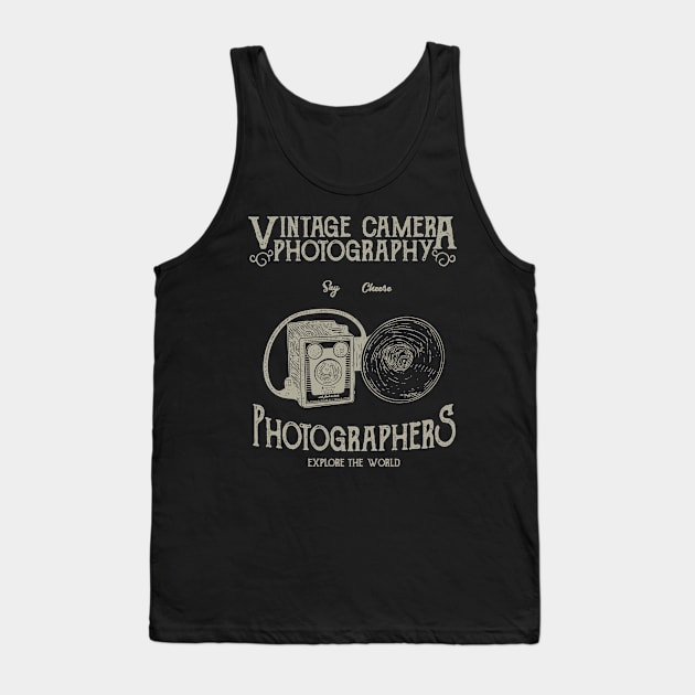 Vintage Camera Photography Tank Top by JakeRhodes